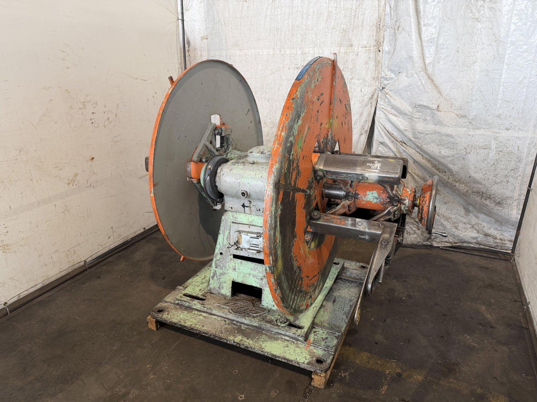 2,500 LB X 12" LITTELL #25 DOUBLE-END PULL OFF COIL REEL UNCOILER. STOCK # 0434726