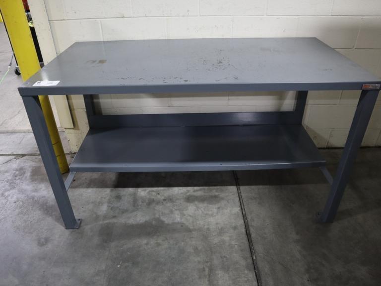 Metal Table with Lower Shelf- Auction Item