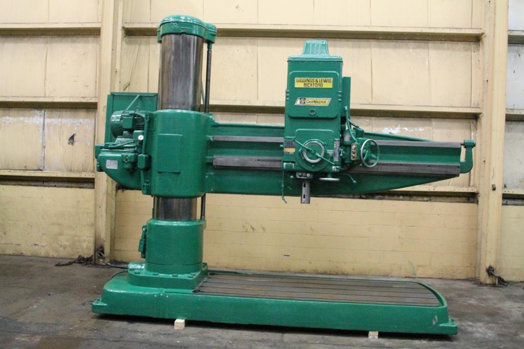 8' X 19' GIDDINGS & LEWIS CHIPMASTER RADIAL DRILL: STOCK #63728