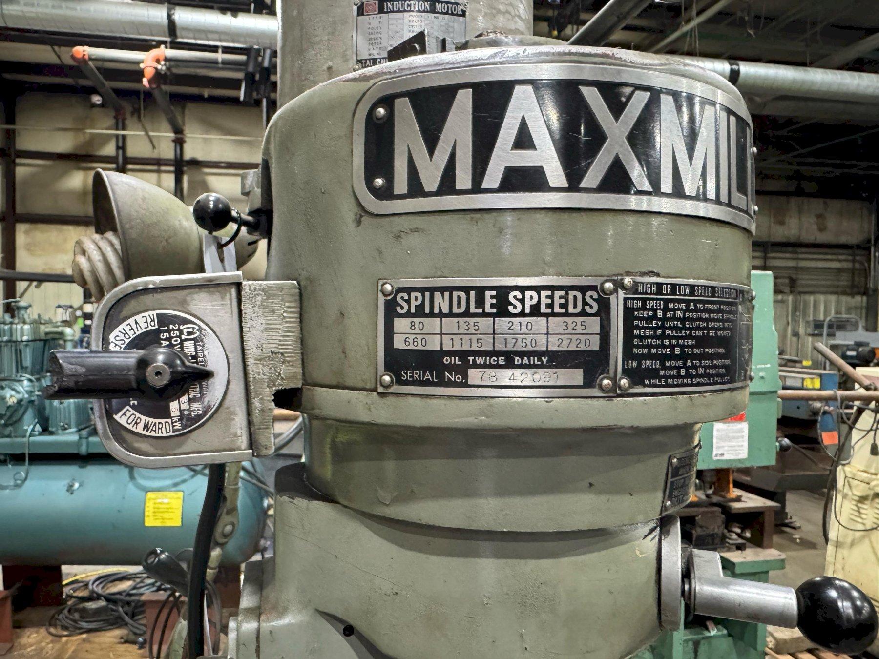 1 - PREOWNED YAMAZEN VERTICAL MILL, MODEL #: YC 1-1/2 VA, S/N: 42091