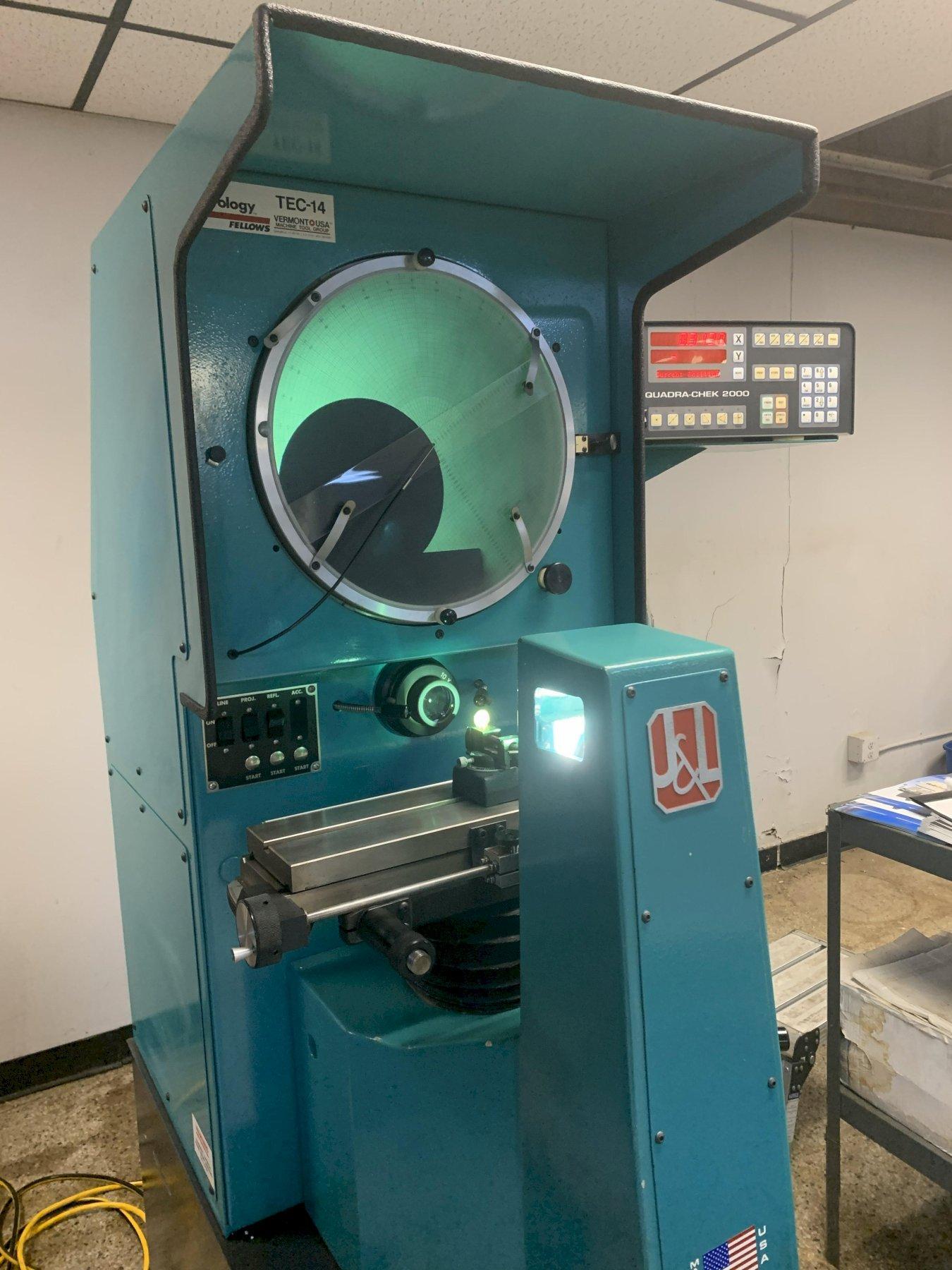 14" J&L Metrology Model TEC-14 Optical Comparator, S/N 81747.