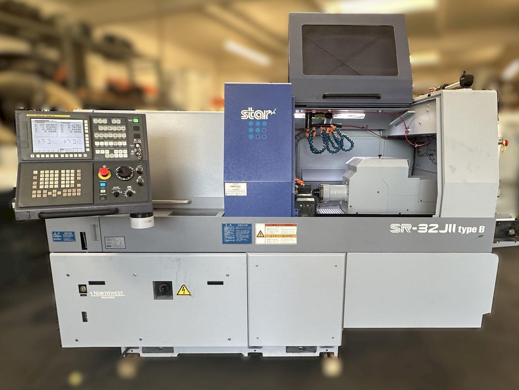 STAR SR-32JII Type B Swiss CNC Lathe 2019 w/ Turning Tool with 6 Stations, Back Side facing Operator 5 Stations Live, Back Side Sub Spindle Tools 8 Stations (4 /4 stacked on top of each other all live