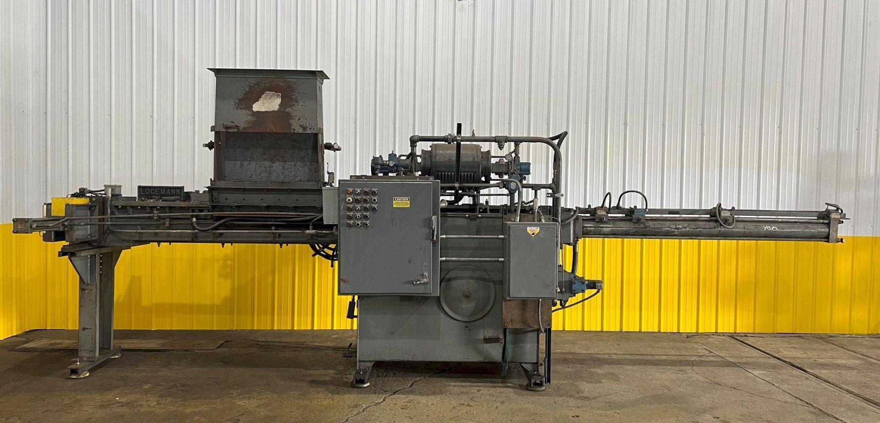 12" X 12" LOGEMAN MODEL 1212 HYDRAULIC SCRAP BALER COMPRESSOR