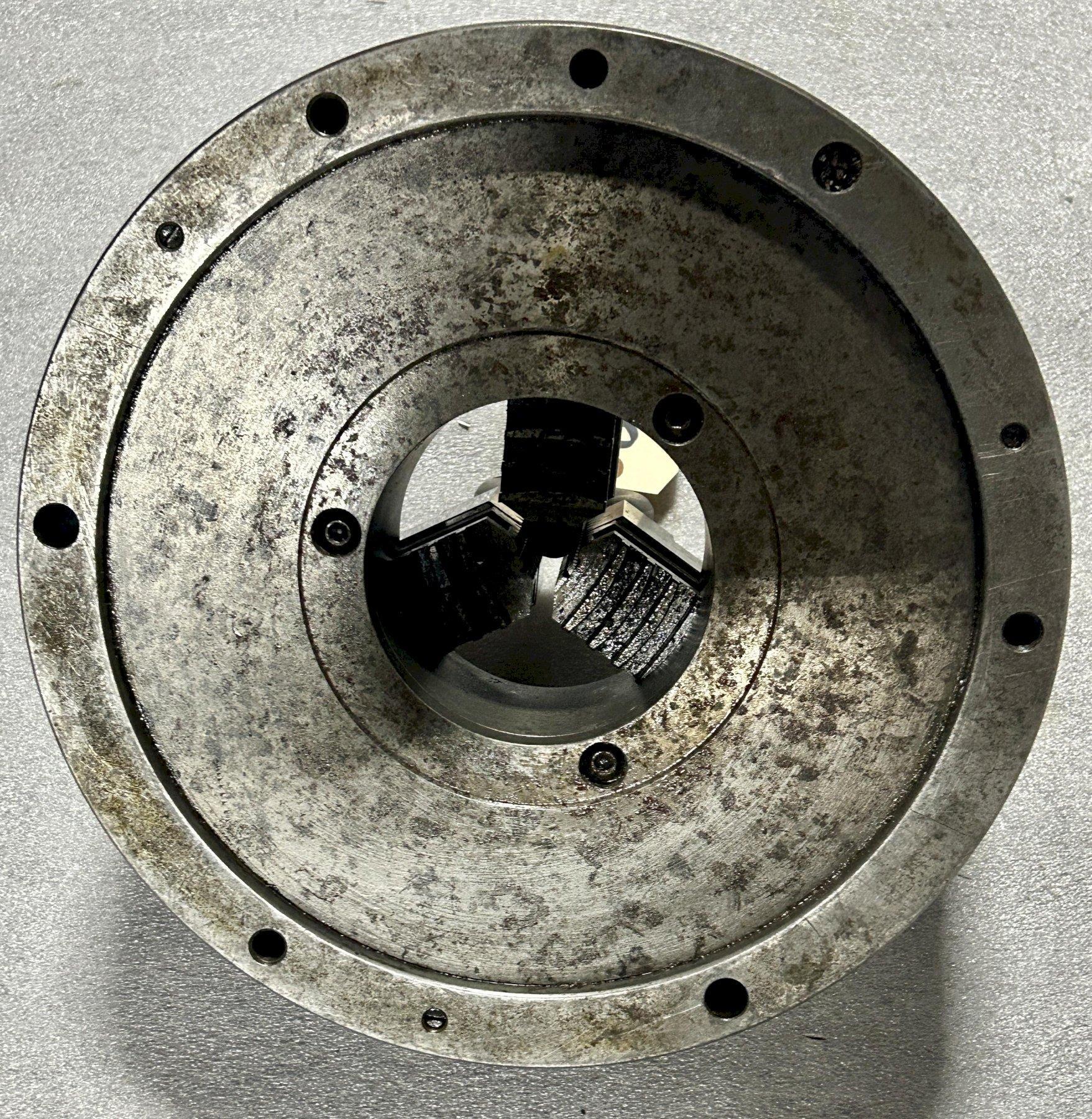 12" AUTO STRONG HSC-12 3-JAW SCROLL CHUCK, Plain Back, Solid Jaws, 1800 RPM Max Speed, 4200 kgf Gripping Force.