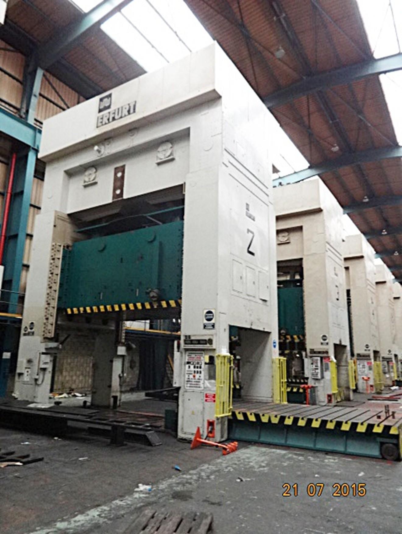 1000 Ton ERFURT LS4-1000-5000-2700 PRESS  (2) UNITS