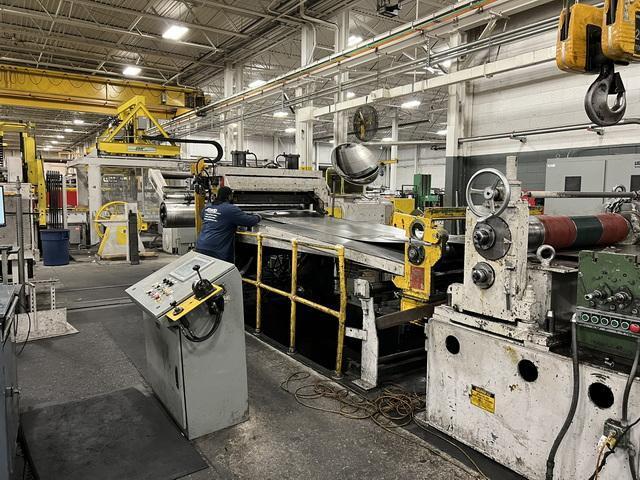 54" x .125" x 45,000# Pro-Eco/Loopco Slitting Line with Two Heads