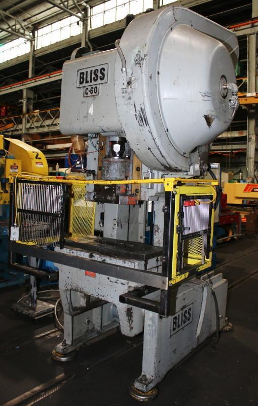 60 TON BLISS MODEL C-60 OPEN BACK INCLINABLE PRESS