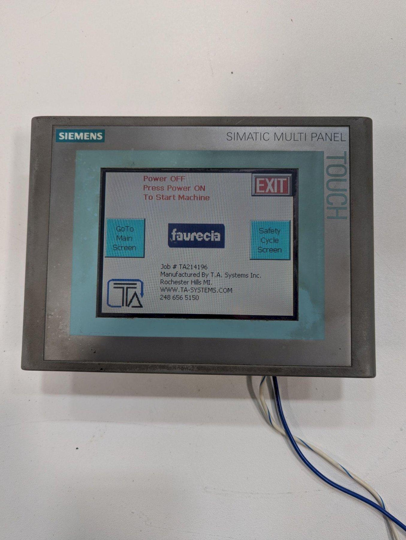SIEMENS 6AV6 642-0EA01-3AX0 SIMATIC MULTI PANEL (TOUCH SCREEN)