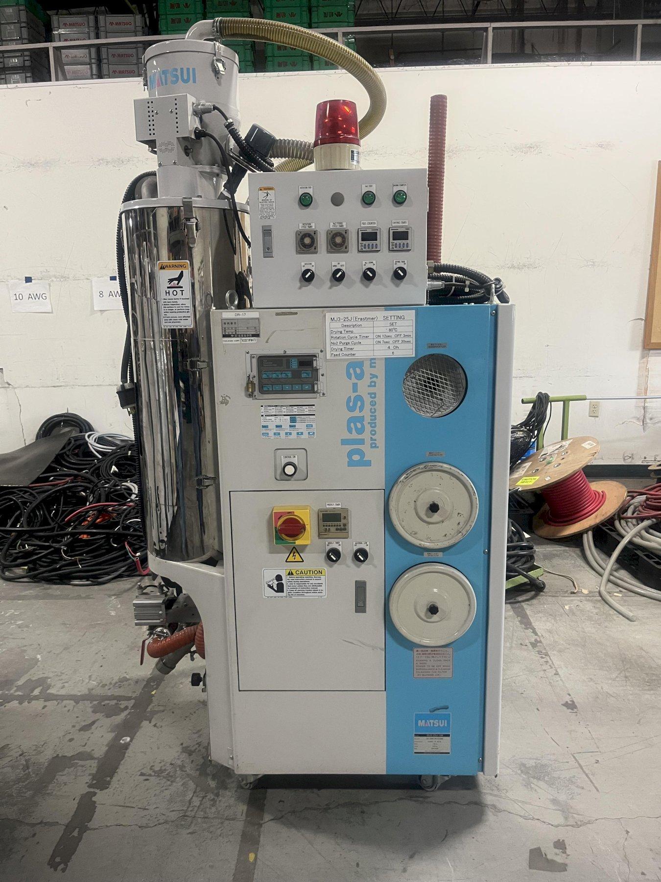 Matsui Used MJ3-25J Desiccant Dryer, 25 lbs/hr, 230V, yr. 2008 - (3) Available