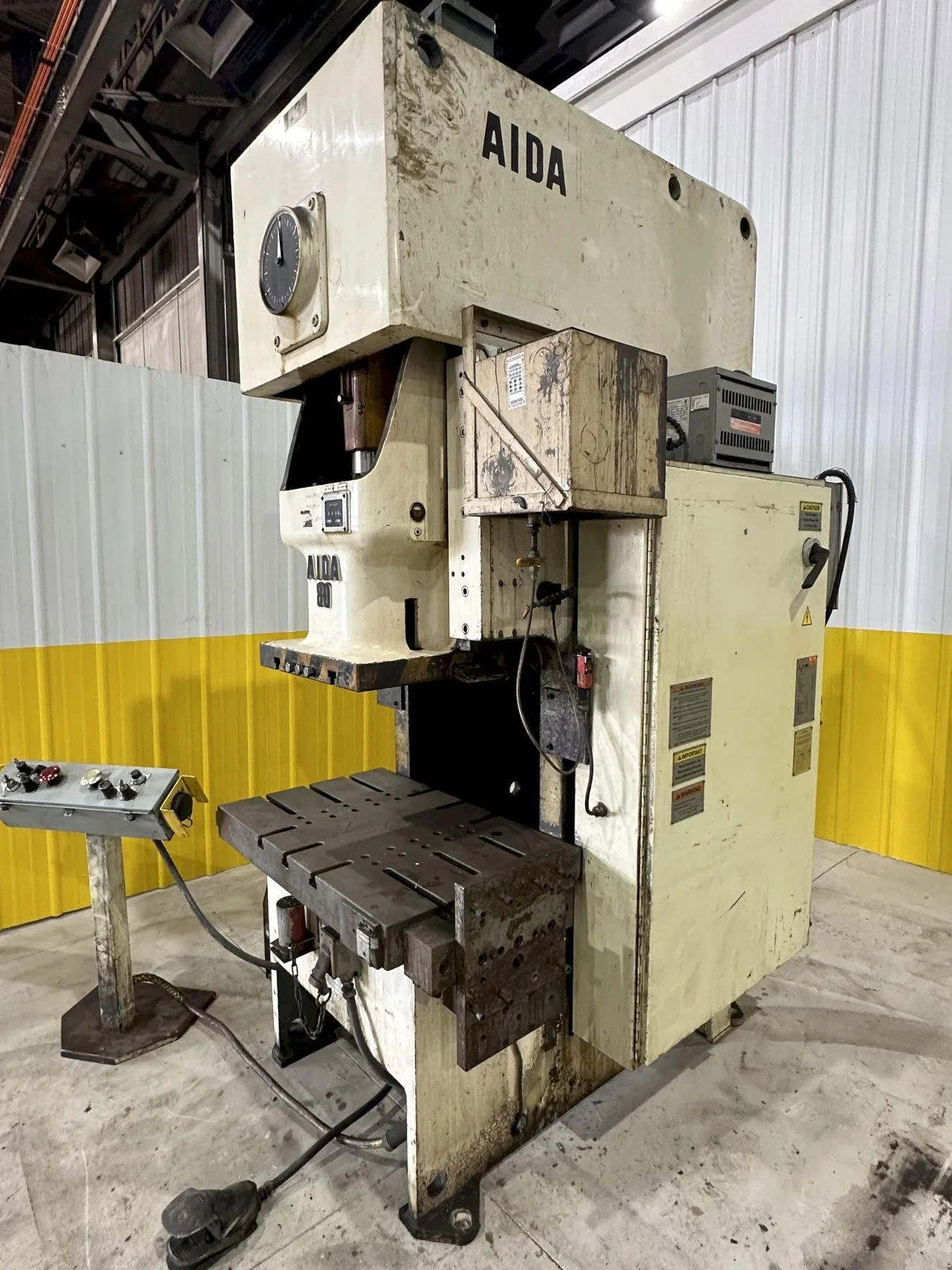 88 TON AIDA MODEL #NC1-80(2) GAP FRAME PRESS, 6.3" STROKE STOCK# 4471