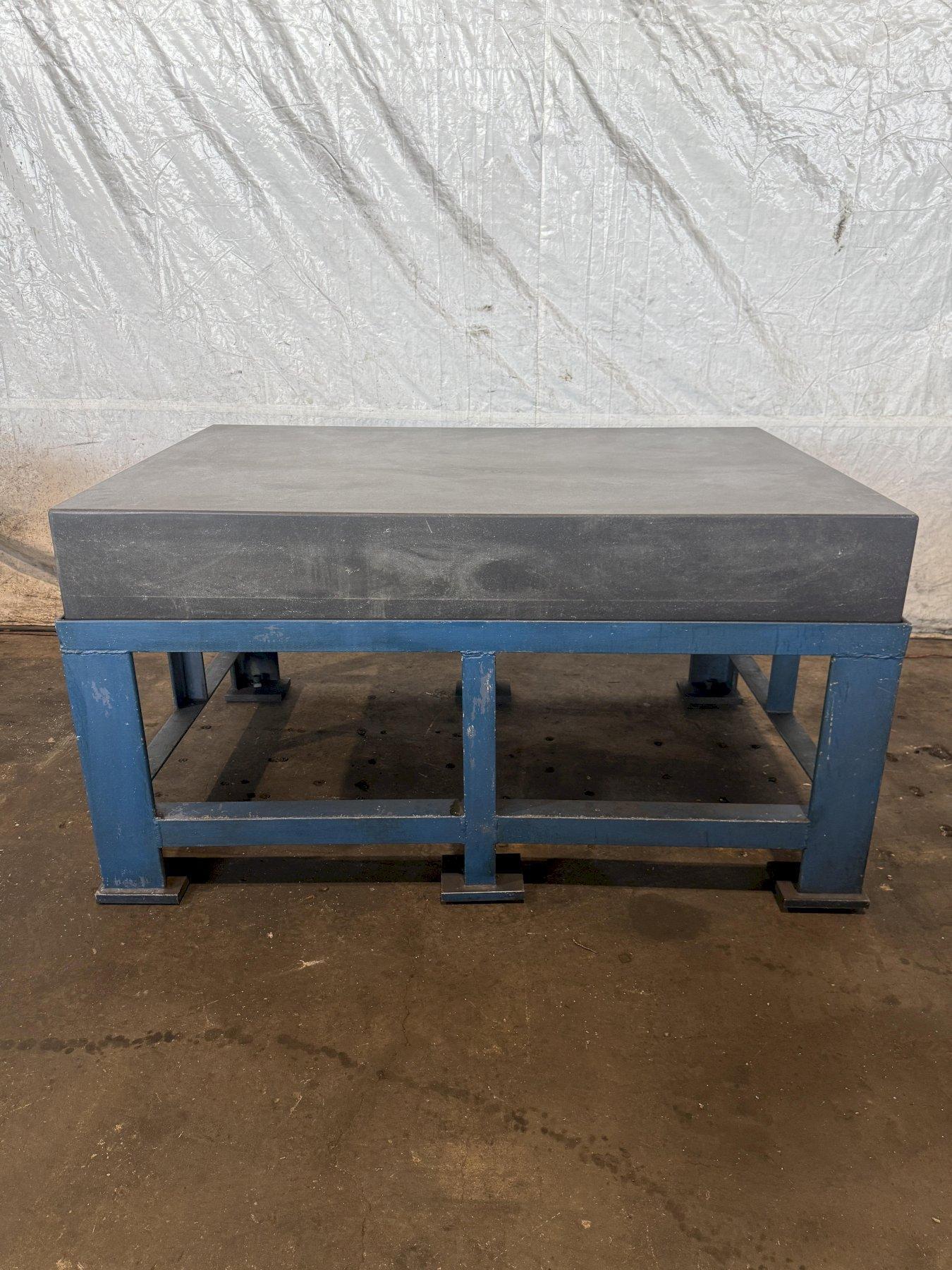 72" X 48" X 12" GRANITE SURFACE PLATE W/ STAND. STOCK # 0542826