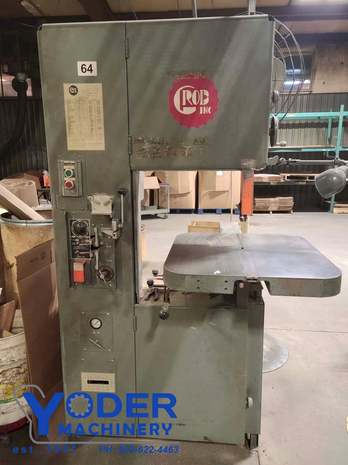 18" GROB MODEL 4V-18 VERTICAL BAND SAW: STOCK #77902