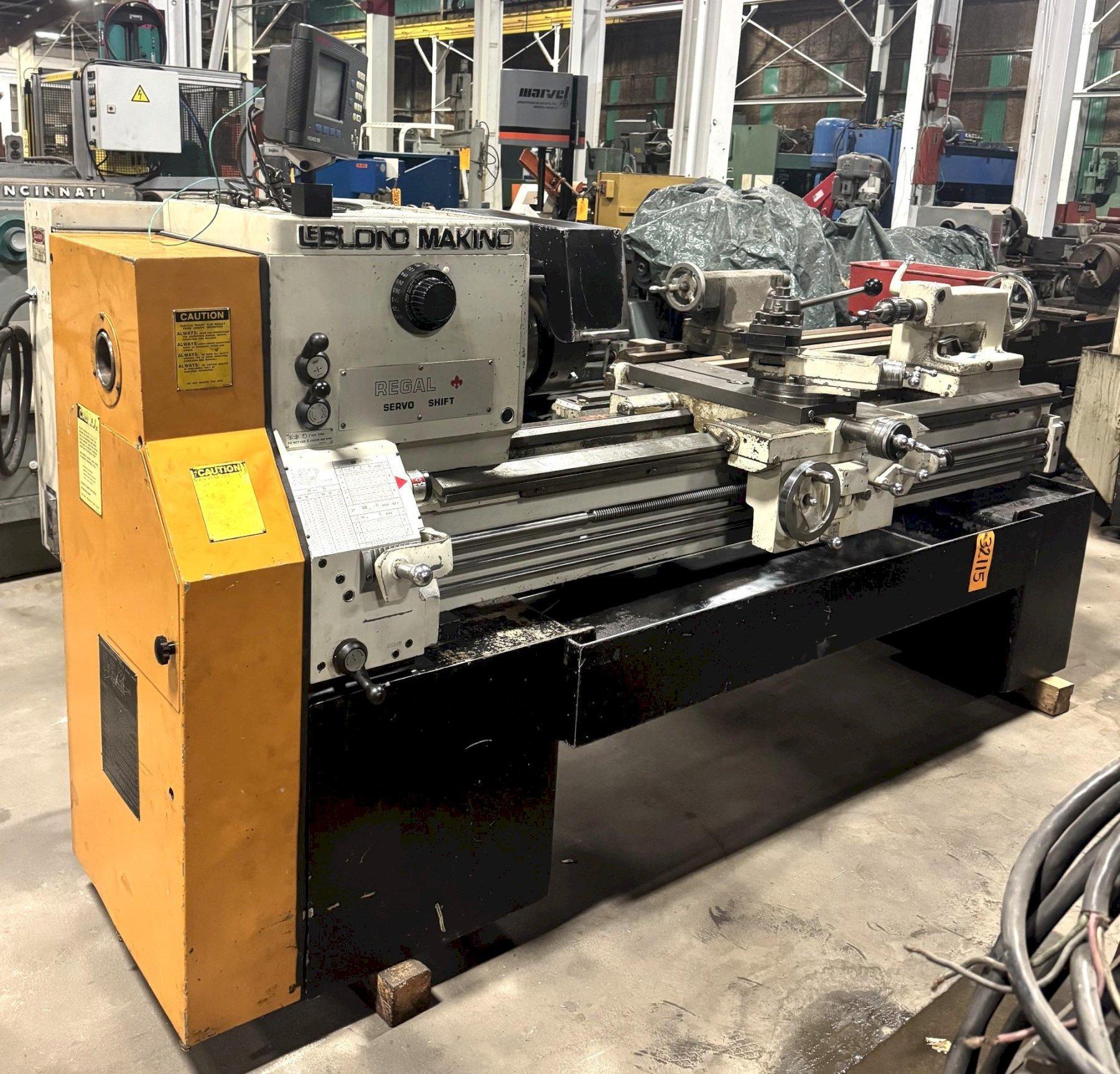 19″ x 54″ Leblond Makino Lathe Servo-Shift 25-1000 RPM, 3″ Hole, Inch/mm, Taper, 10 HP