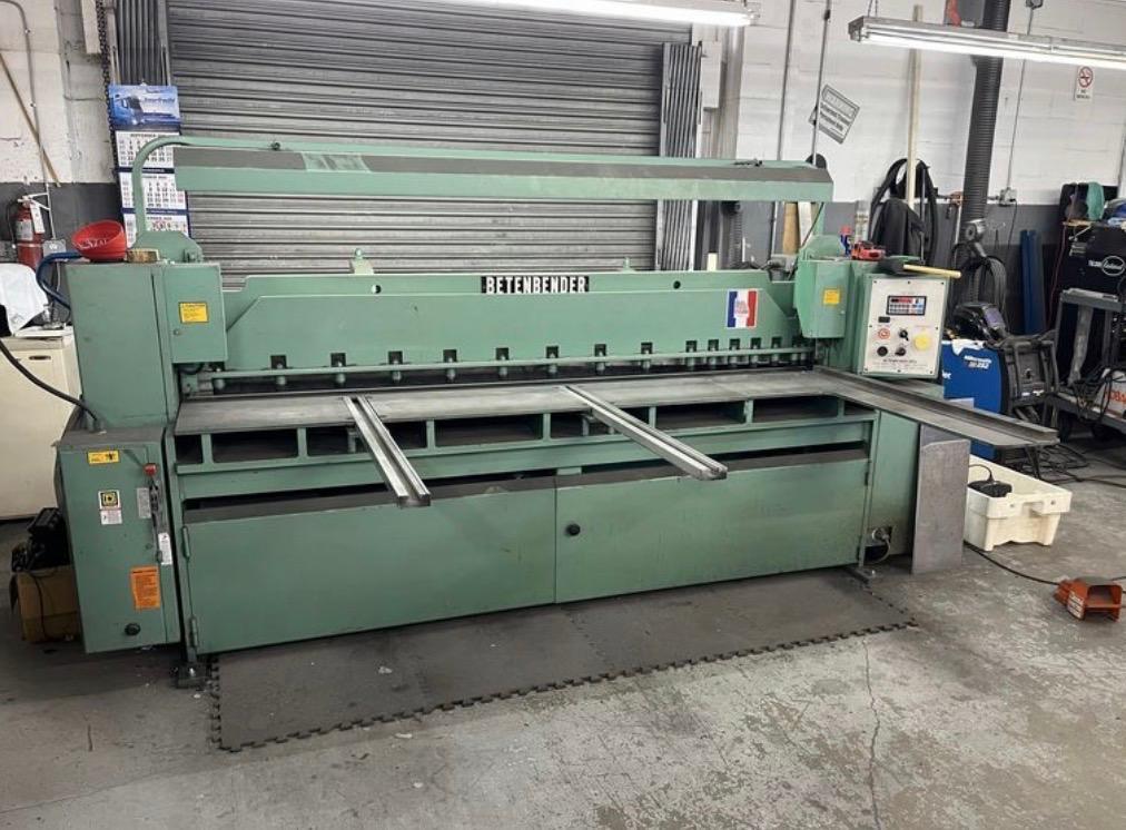 8′ X 10Ga Betenbender 8-10GA Shear, 2004 – Powered BG