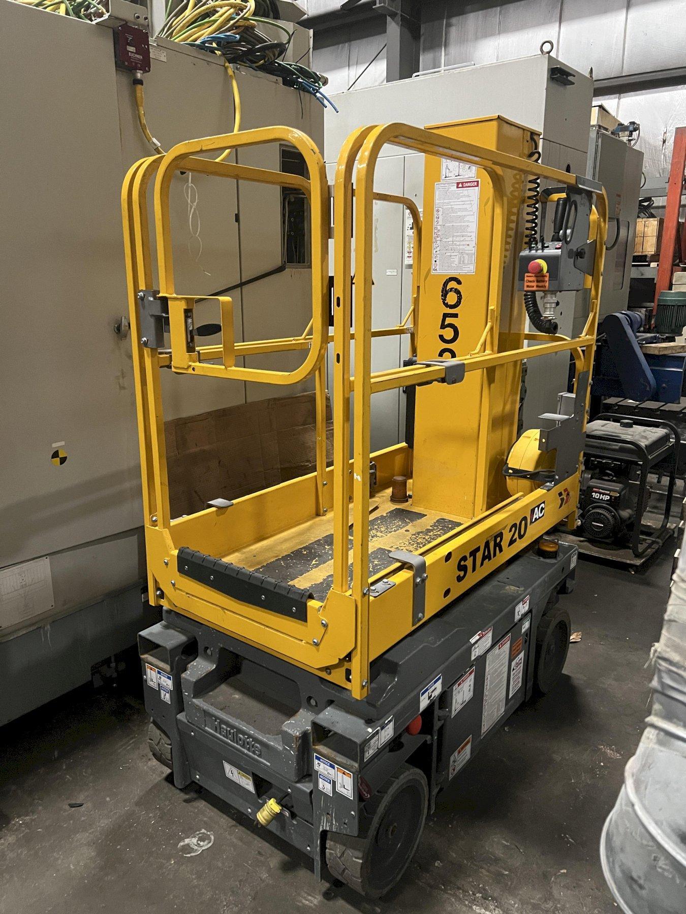 HAULOTTE STAR 20 SCISSOR LIFT, 19' MAST HEIGHT, NEW BATTERIES