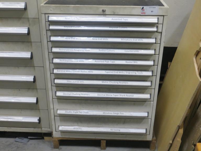 Heavy Duty Cabinet (10) Drawer w Contents- Auction Item