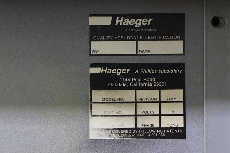 HAEGER MODEL 824-MODEL 824 HARDWARE INSERTION PRESS
