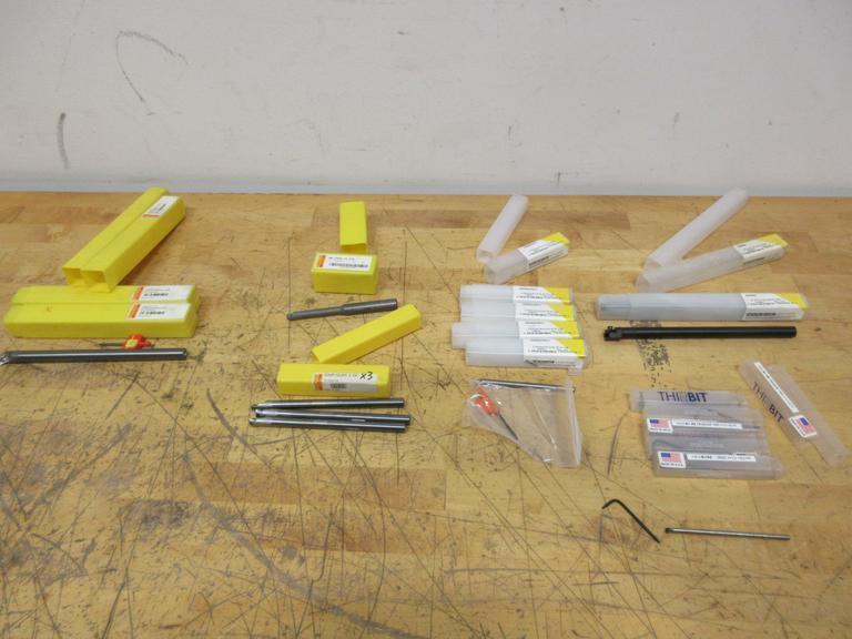 Kennametal & Sanvik & Thinbit Carbide and HSS inserted Boring Bars(19 pcs) Most New in Packages- Auction Item