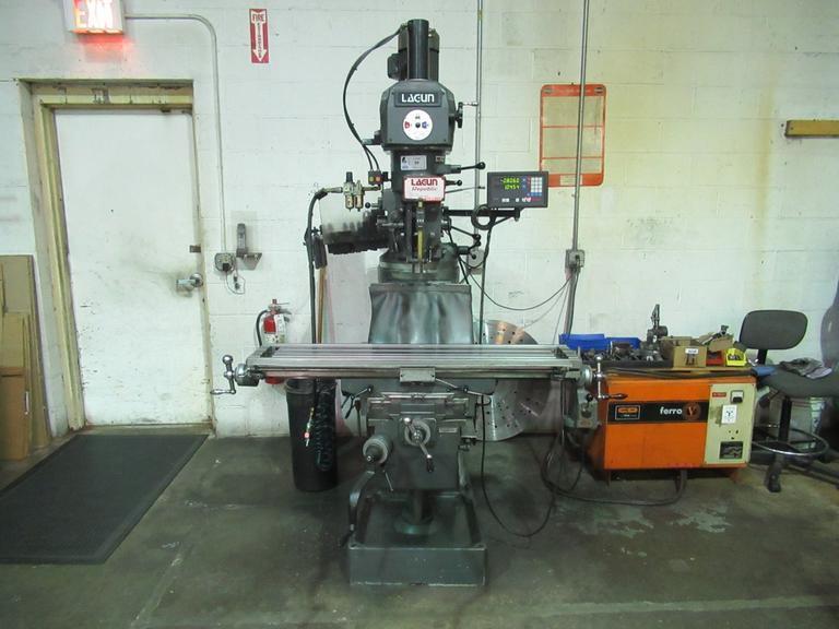 Lagun FTV-2 Vertical Knee Mill with Newall Topaz 2-Axis DRO, Mitutoyo Quill Scale, Servo Power Feed Table- Auction Item