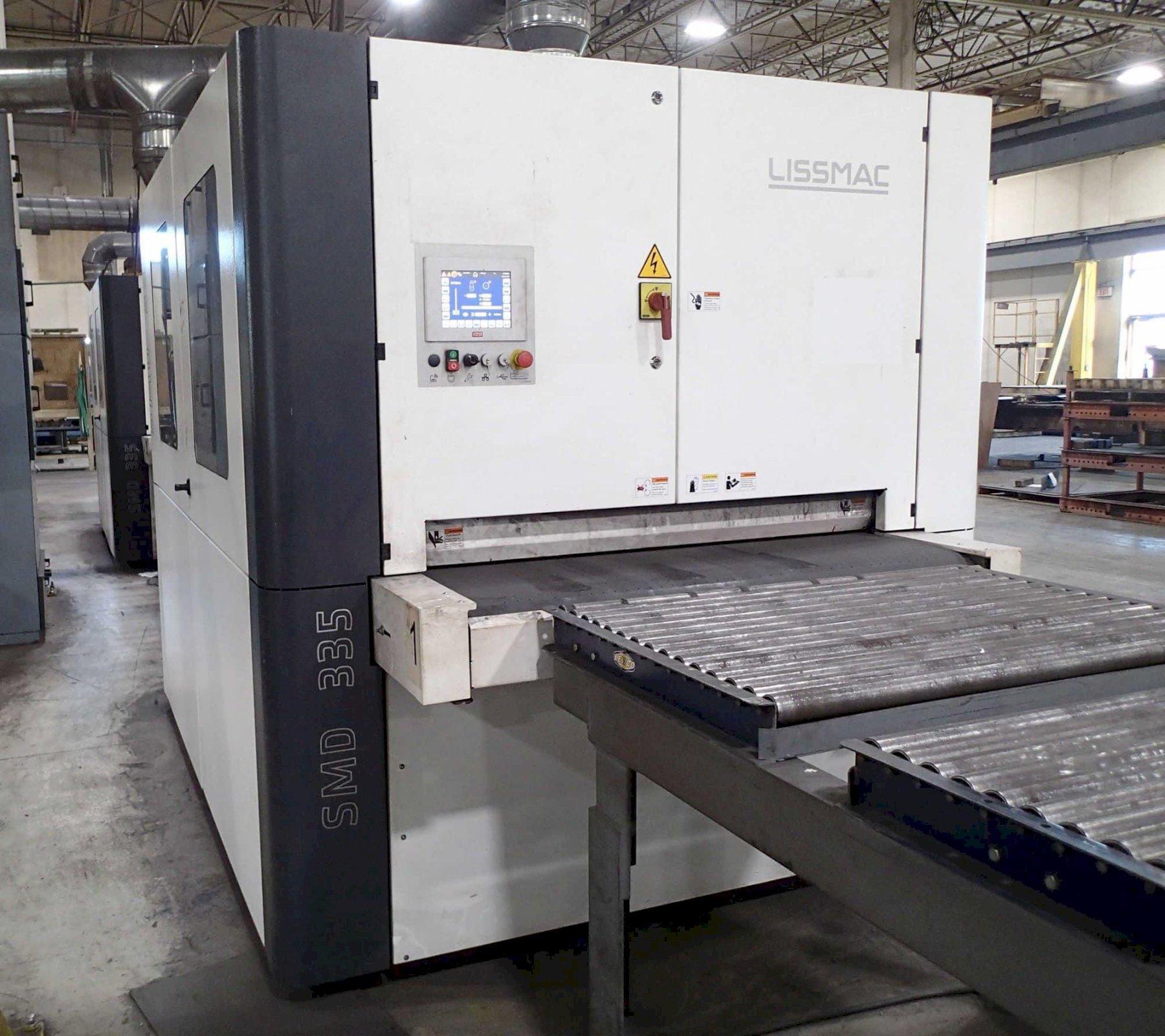 Lissmac Steelmaster SMD 335 REE-S Deburring Edge Rounding Finishing Grinder, 2022 – 53″ Width, Vacuum Table, 3 Aggregate, Conveyor Brush