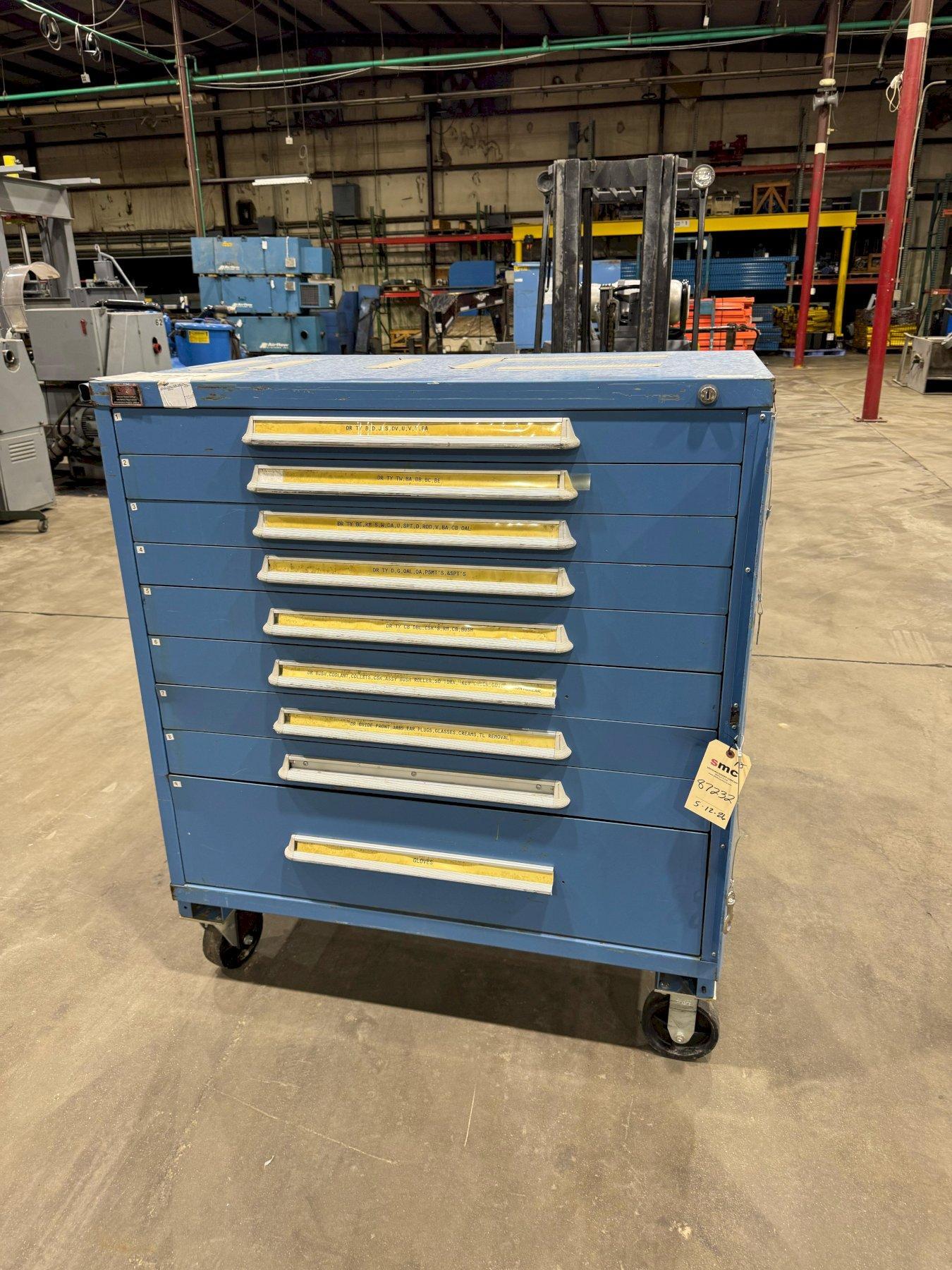 1 - PREOWNED LYON 9-DRAWER ROLLING CABINET