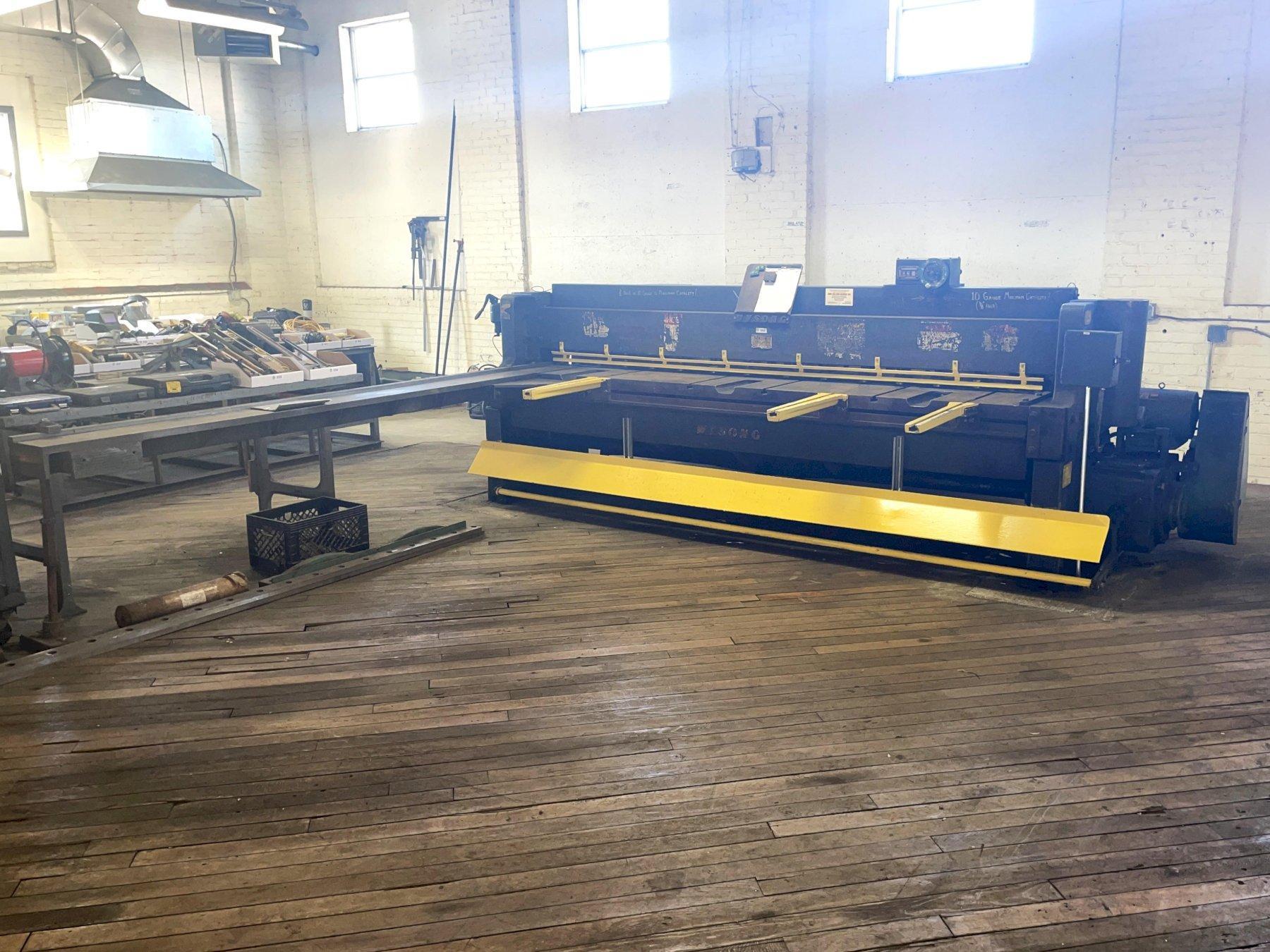 Wysong 10' x 10 Gauge Power Squaring Shear, Mdl. 1010-RD