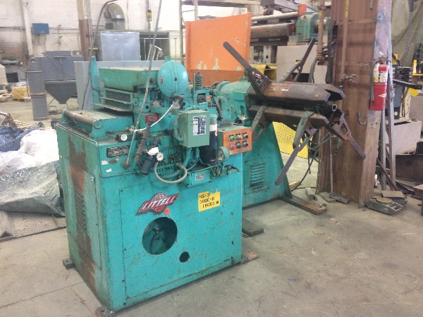Littell Coil Reel Uncoiler and Powered Coil Straightener 6,000 Lbs.