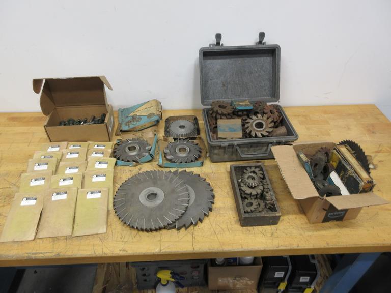 Side Milling Cutters, Slitting Saws, Woodruff Cutters, HSS Huge Lot, Mostly 1" Arbor and Larger- Auction Item