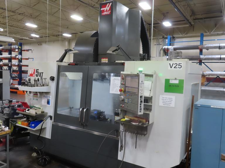 Haas VF-5/50XT CNC Vertical Machining Center, Haas NextGen Control, Haas HRT-160, 4th Axis Drive, Probing, 1000 PSI TSC