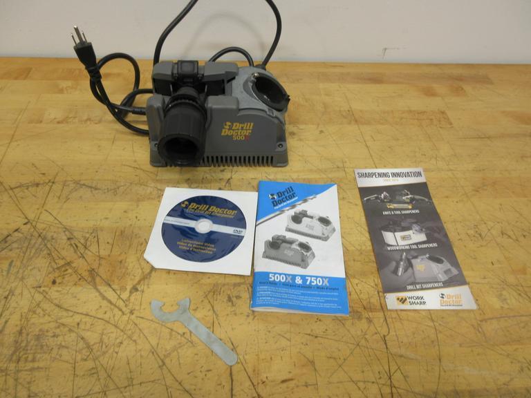 Drill Doctor 500x Drill Sharpener with Instruction Manual and CD Rom- Auction Item