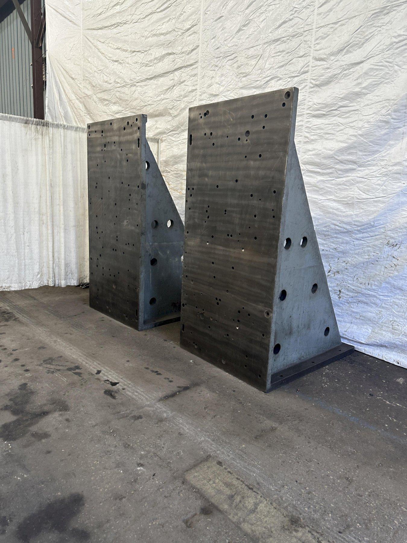 (1) PAIR OF 47" WIDE X 60" DEEP X 95" HIGH ANGLE PLATES: STOCK #77128