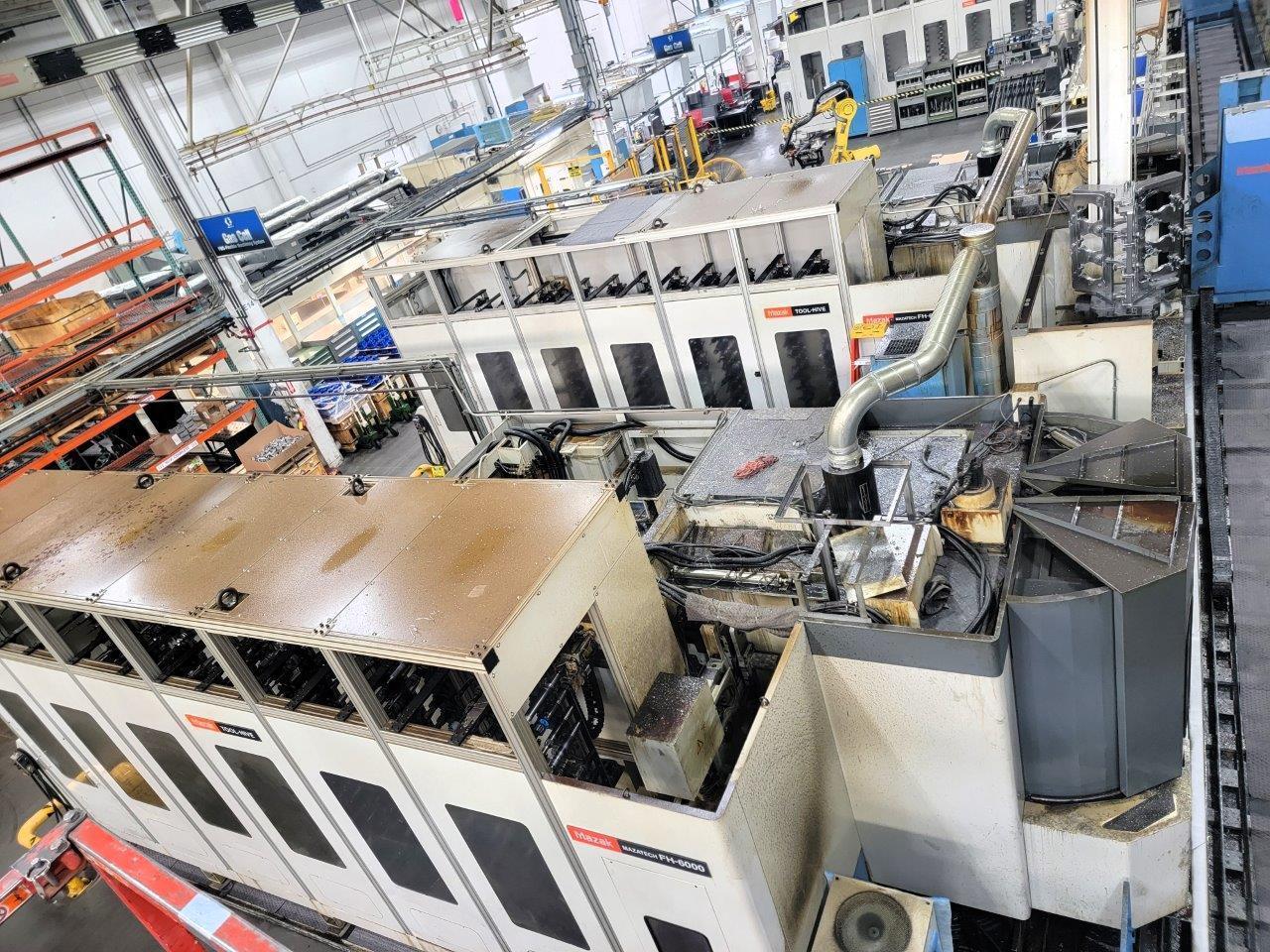 Mazak FH6000 3-Machine CNC Horizontal FMS with Palletech System