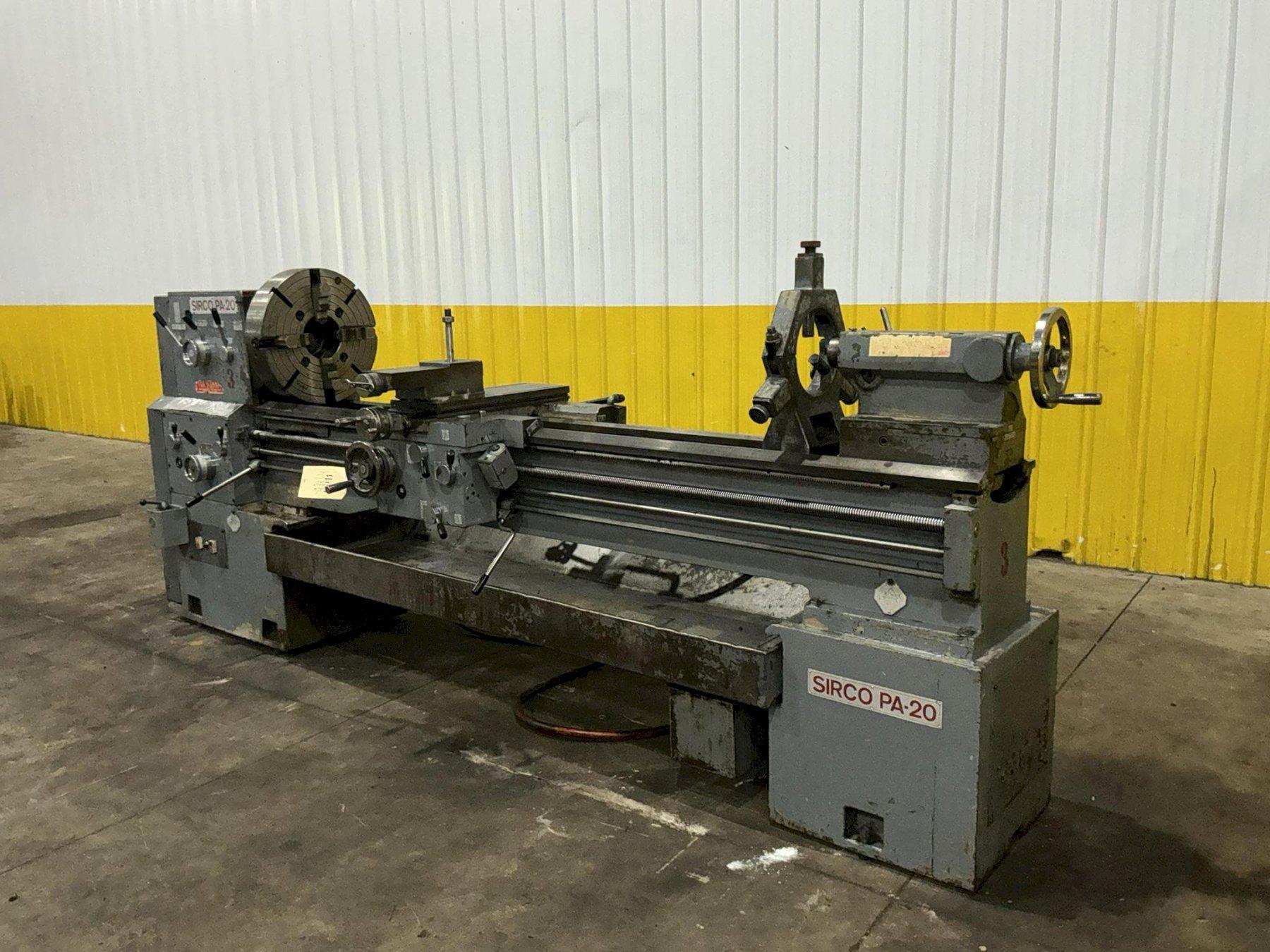 20"/27" X 80" SIRCO MODEL #PA-20 GAP BED ENGINE LATHE 2-1/8" HOLE : YOBRO #25910