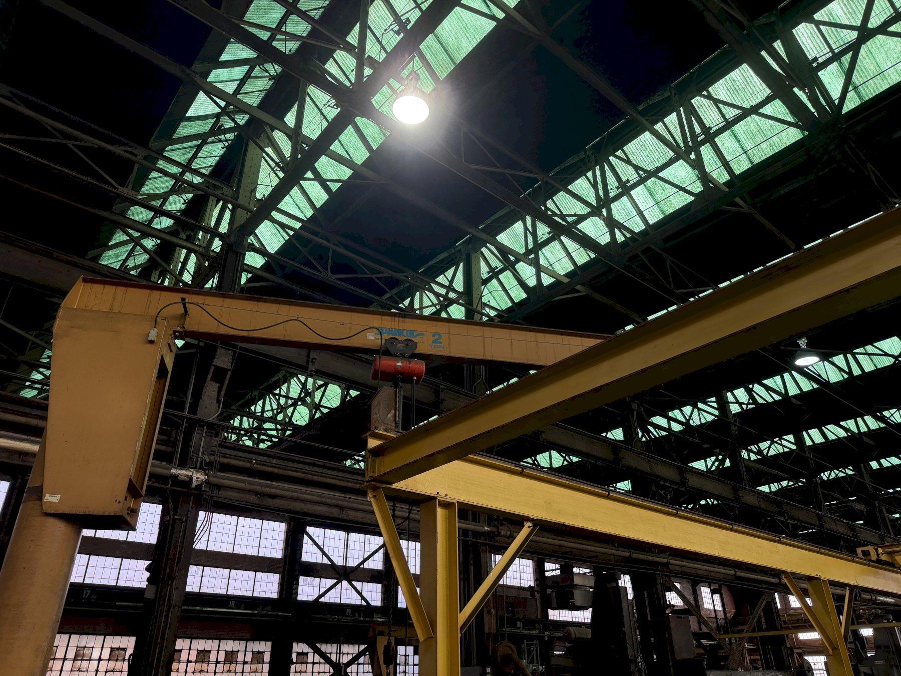 2 TON X 14' SPANCO JIB CRANE WITH C&M HOIST. STOCK # 0877726
