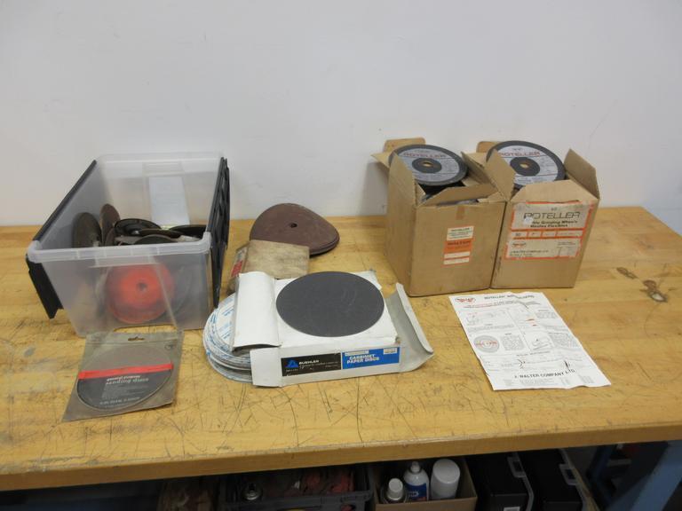 Sanding and Grinding Discs, Assorted Types and Sizes, (2) Boxes Walter Roteller 7" x 7/8"- Auction Item