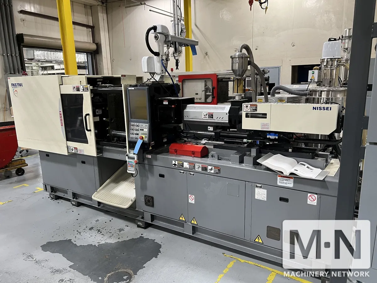 121 TON 3.4 OZ NISSEI MODEL FNX110III-12A INJECTION MOLDING MACHINE MFG 2018