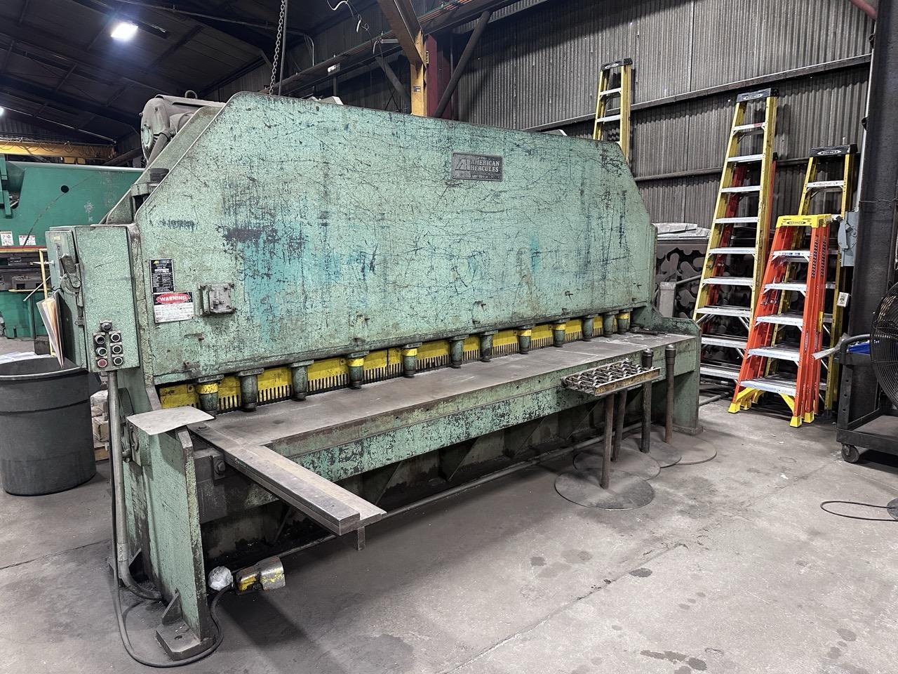 1/2″ x 12′ American Hercules Alpha Series Hydraulic Shear, 1983