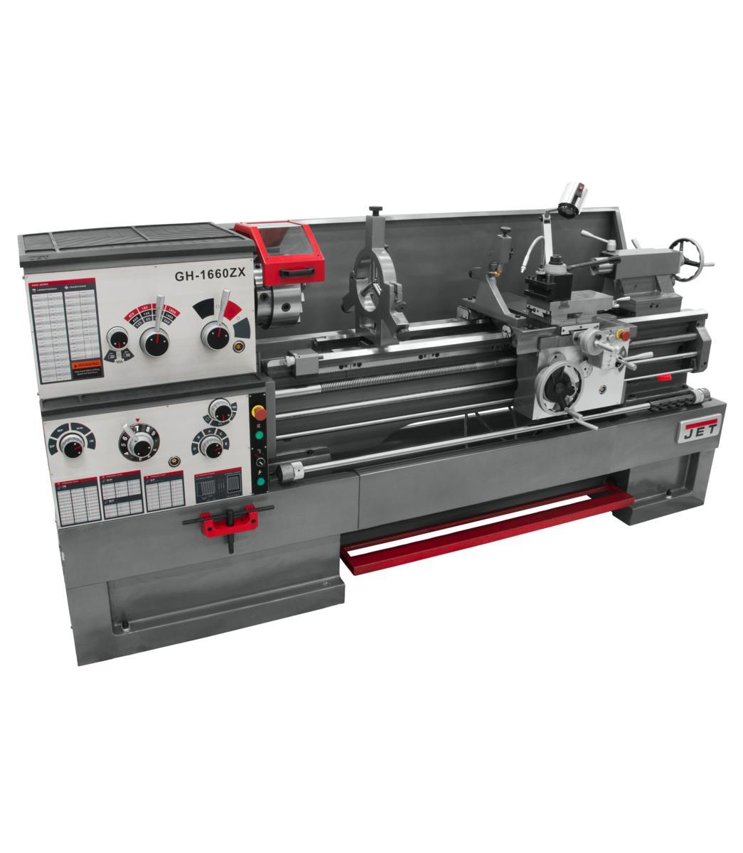 1 - NEW JET 16 X 60 ENGINE LATHE AND ACURITE 203 DRO, MODEL #: GH-1660ZX