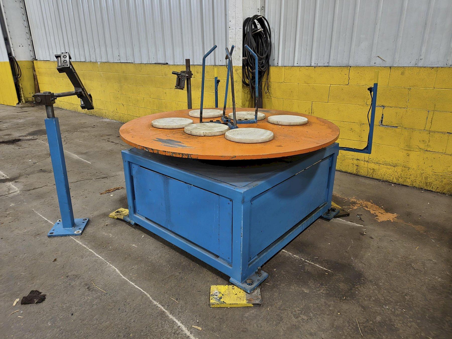 60" AWC HORIZONAL MOTORIZED PALLET WIRE TYPE COIL REEL UNCOILER : YOBRO 26505