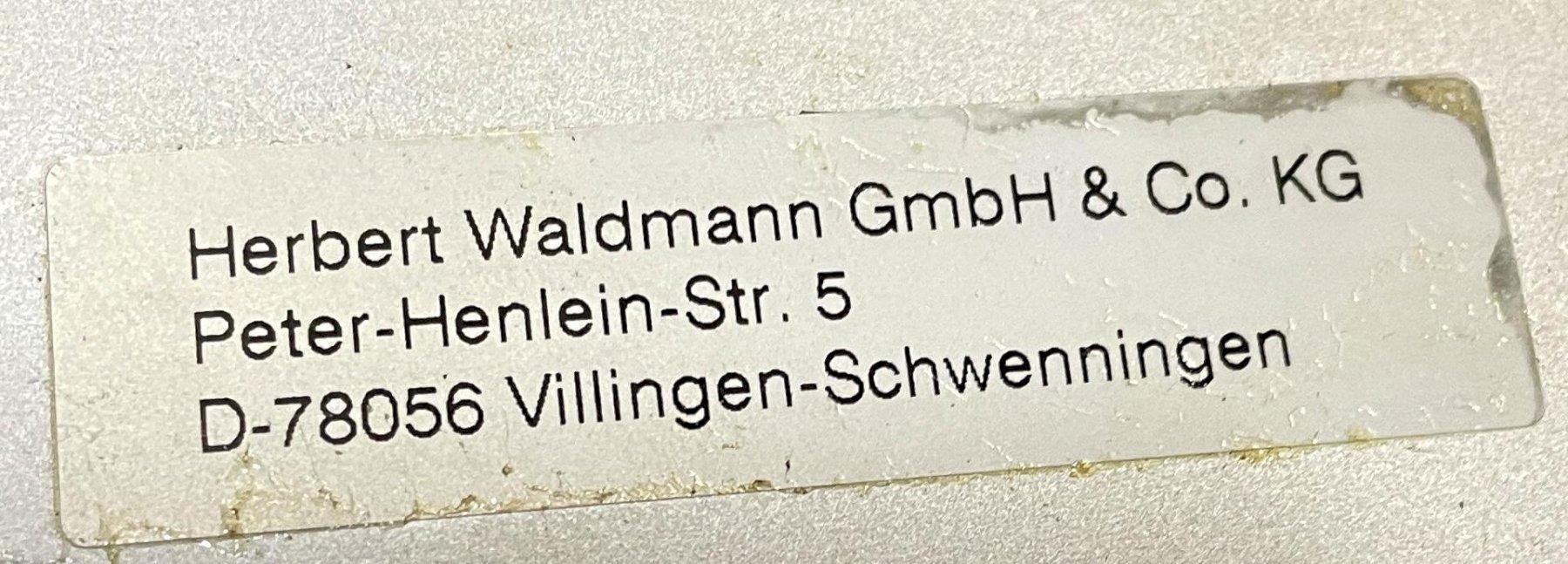 WALDMANN TUBE MACHINE LIGHT, Model MQAL 24 S, 24 VDC, 12 Watt.