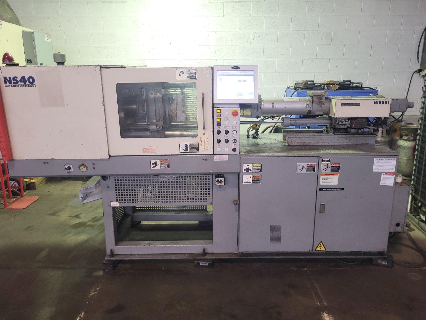 Nissei Used NS40-5A Injection Molding Machine, 44 US Ton, 2.2 oz., 460V, yr. 2004/05 (2) Available