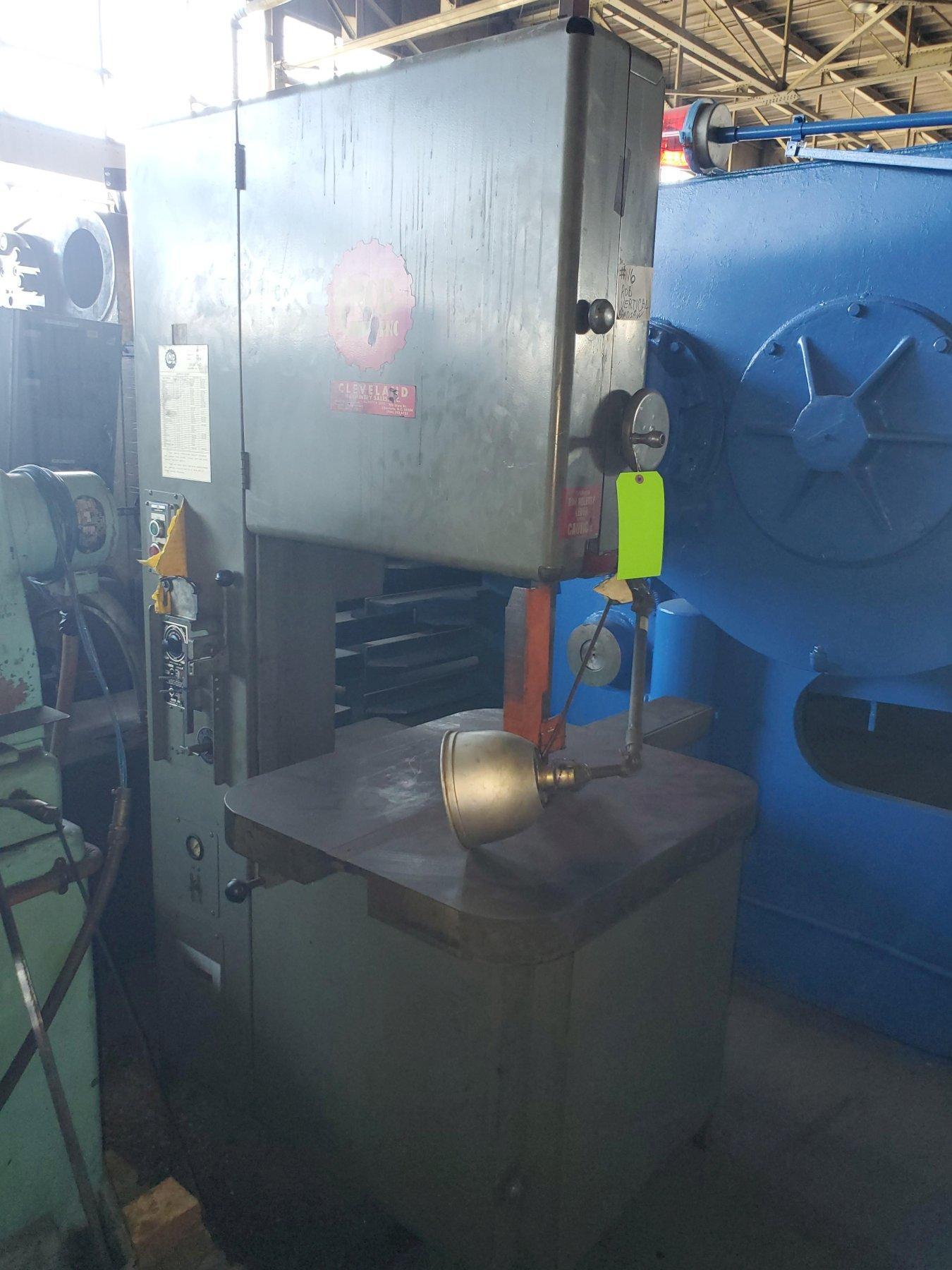 GROB VERTICAL BANDSAW. STOCK #0744022.