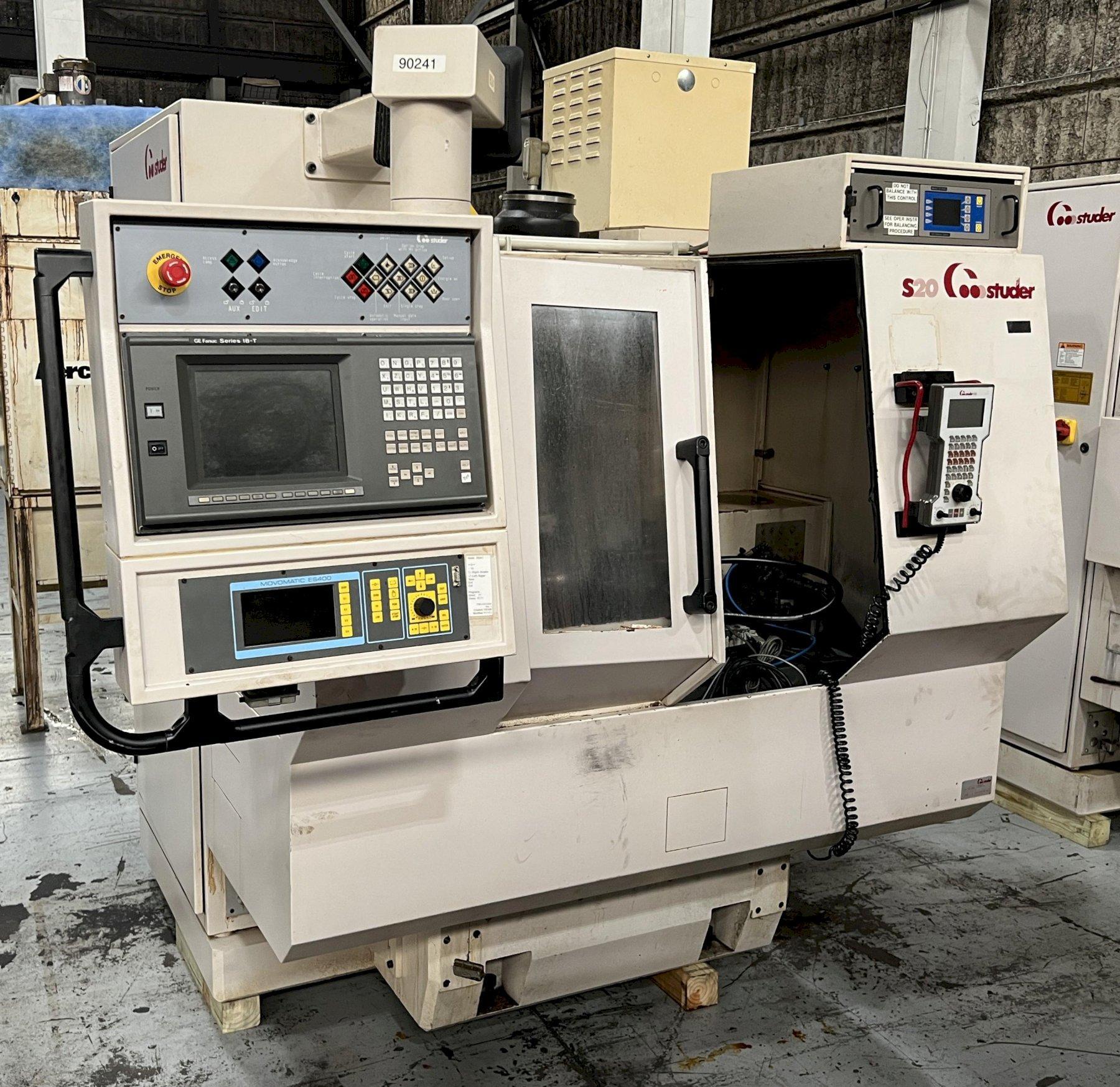 Studer S20 CNC Plain Cylindrical Grinder with Combination Plain/Angle Wheel Head and Swiveling Work Head.