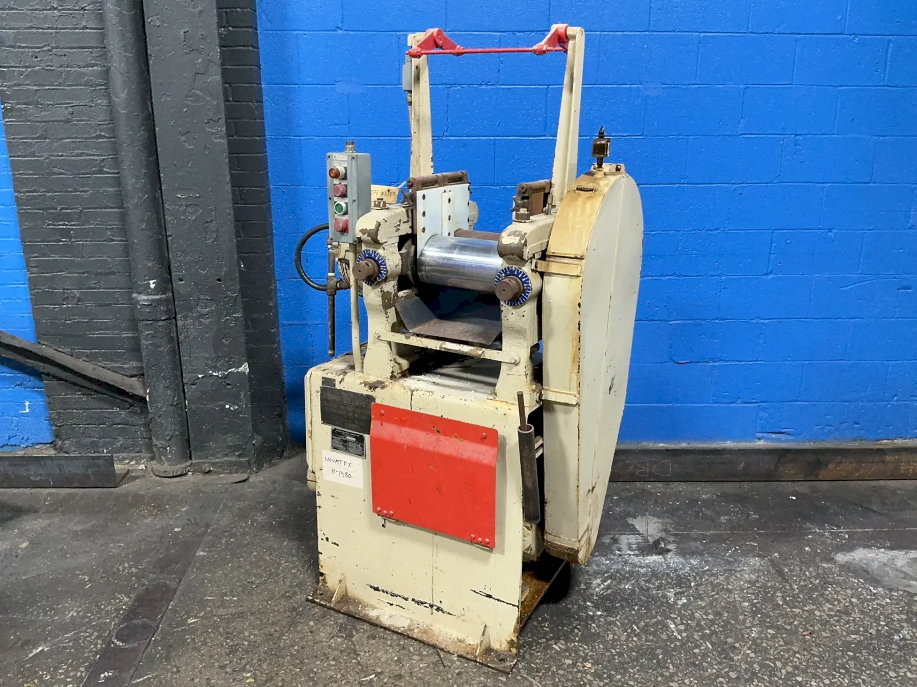 STEWART BOLLING & CO. TWO 11”X6” ROLLS, 7.5 HP TWO-ROLL RUBBER AND PLASTICS LABORATORY HORIZONTAL MIXING MILL  -  5281