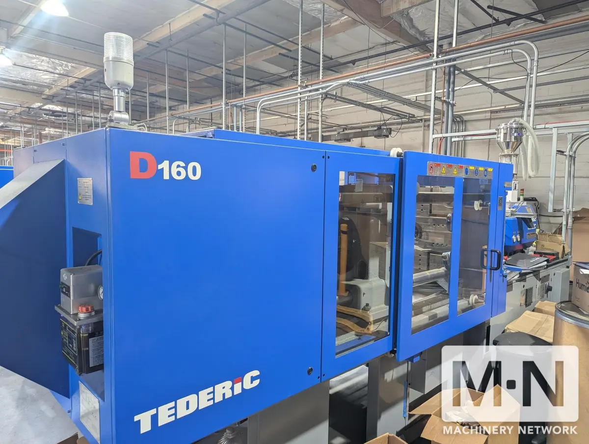 176 TON 9.1 OZ TEDERIC MODEL D160 INJECTION MOLDING MACHINE MFG 2020