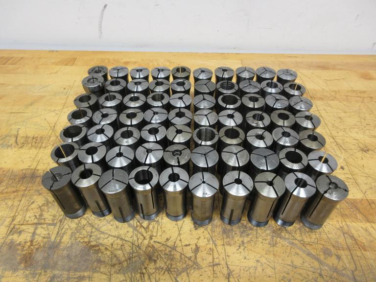 Hardinge 5C Collets (70pcs), Assorted Shapes and Sizes, Fractional, Metric, Emergency- Auction Item