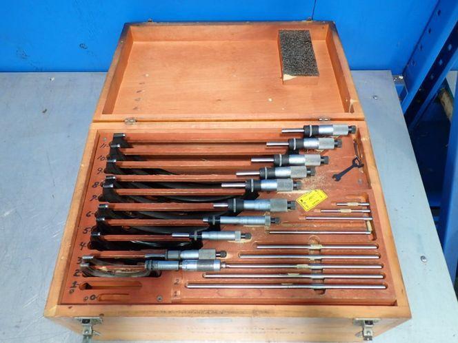 STARRETT 2-3" TO 11-12" OUTSIDE MICROMETER SET W/CASE