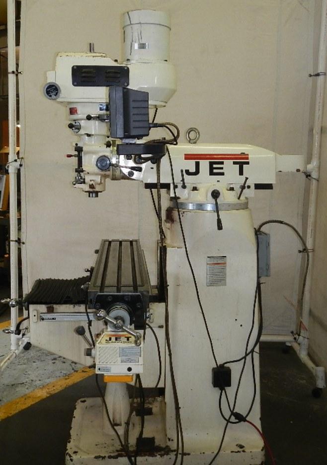 9" x 49" JET Vertical Milling Machine Model JTM-4VS,  3 HP