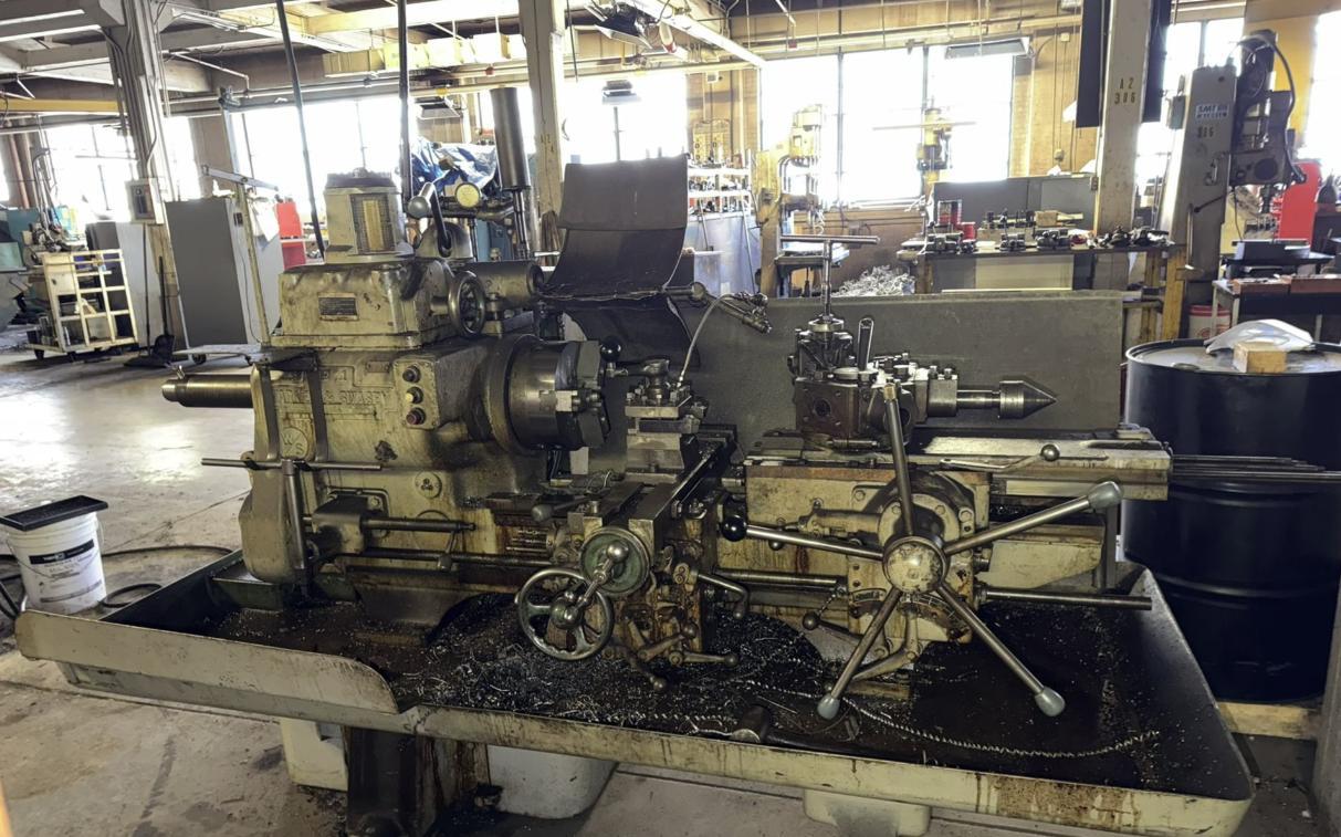 WARNER & SWASEY 4A 6-POST TURRET LATHE WITH TOOLING. STOCK # 0545726