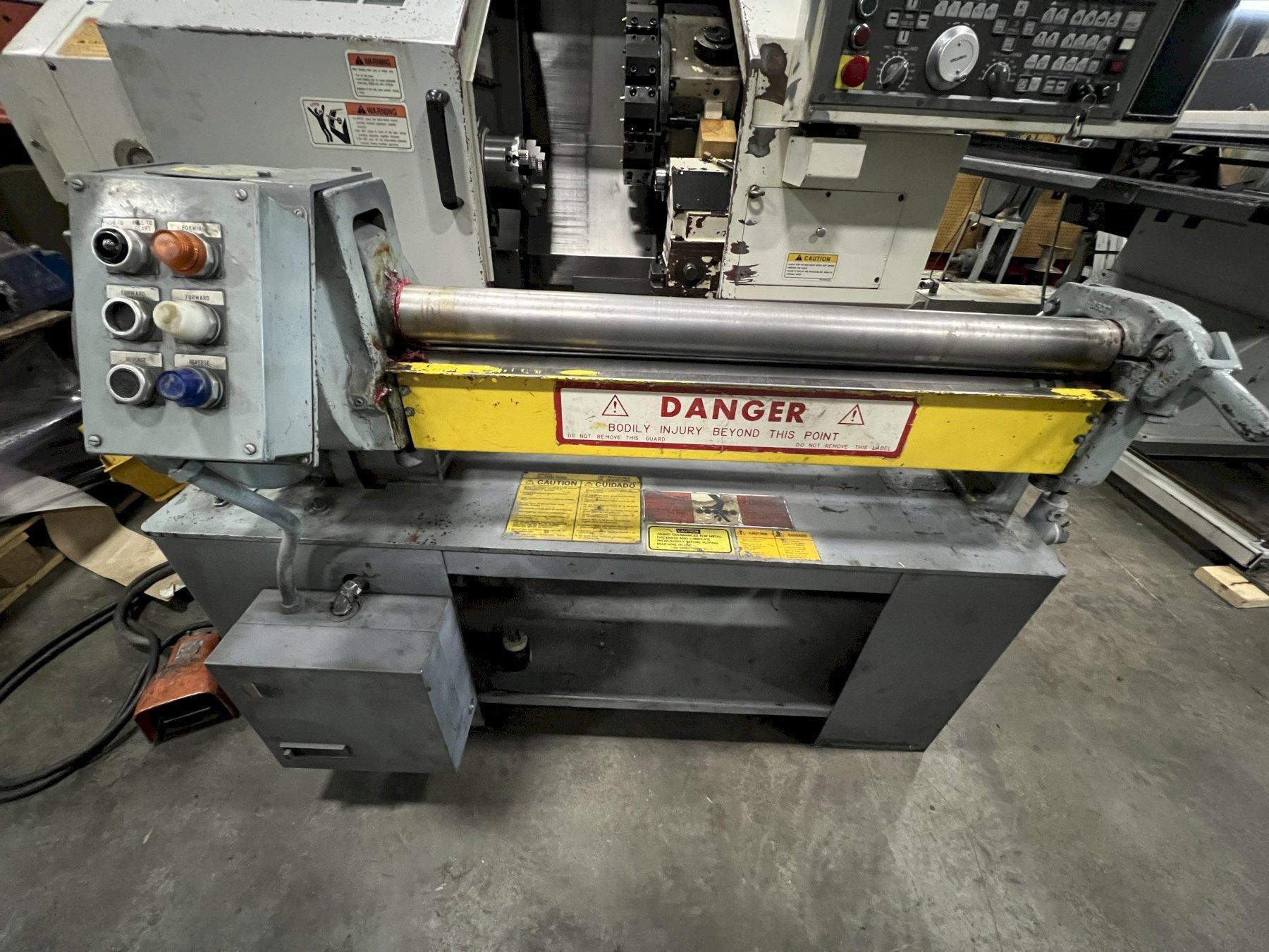 16 GA. ROPER WHITNEY PEXTO ROLL MANUAL ROLL FORMING MACHINE MODEL 3416-H, FOOT PEDAL, 3 ROLL
